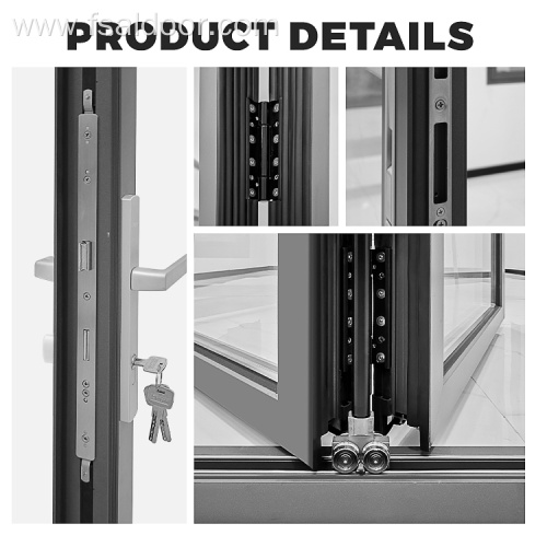 Aluminum Alloy Folding Door Double Temper Glass